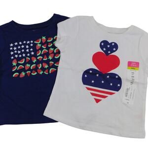 Okie Dokie Cotton Polyester Short Sleeve T-Shirts Girls 12M